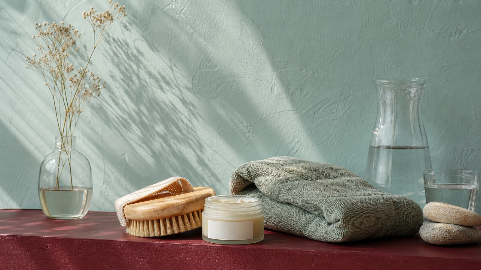 bovenbeen met lichte cellulite, natuurlijk licht