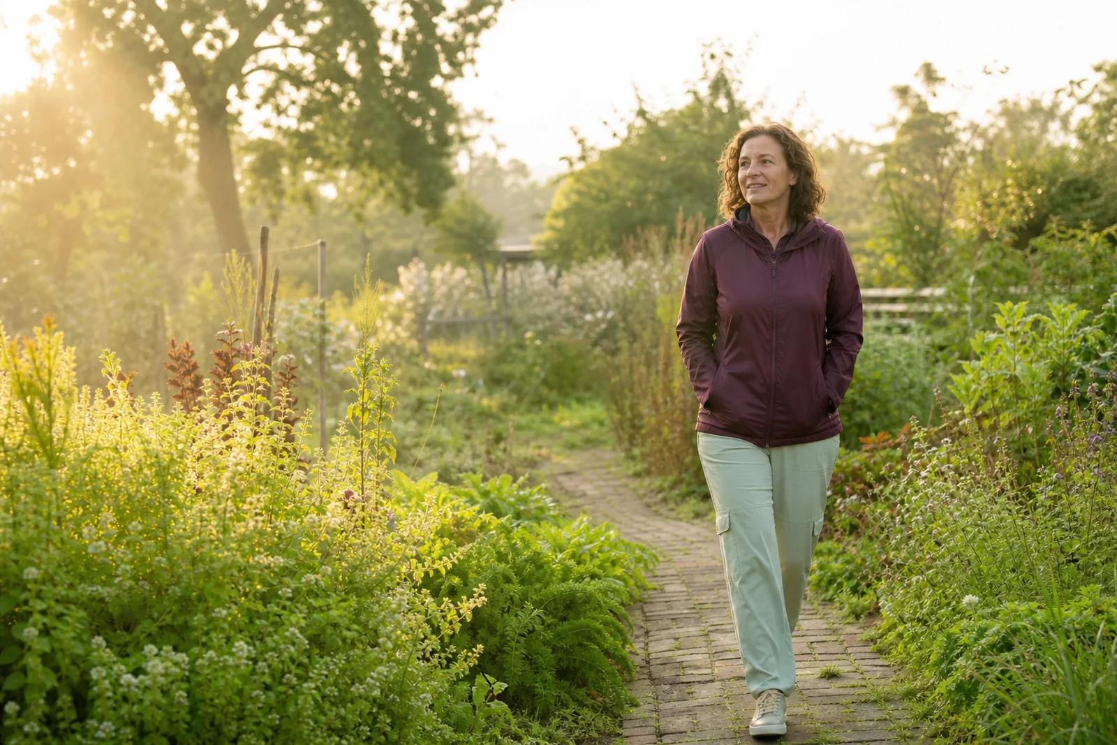 vrouw doet een balansoefening/yoga op een mat